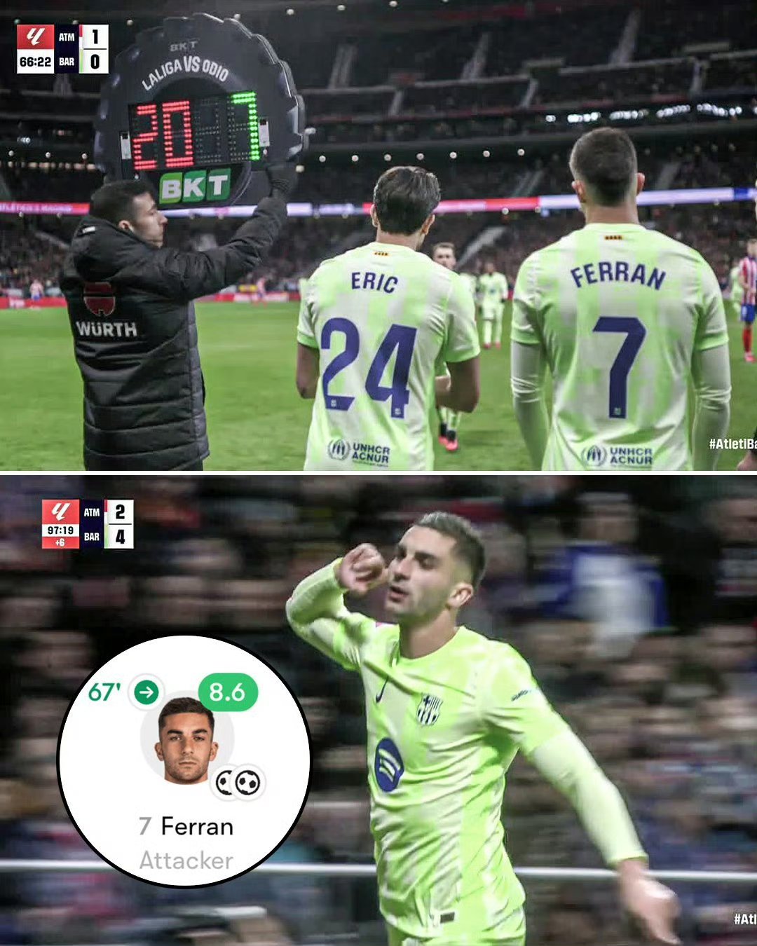 关于里昂爆冷国际米兰，费兰·托雷斯统治全场的信息